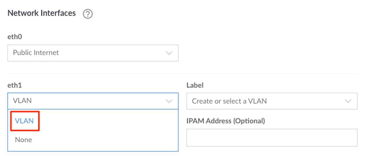 Selecting the network interface